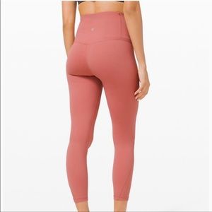 Lululemon 25” Unlimit high rise leggings Brier Rose Size 6